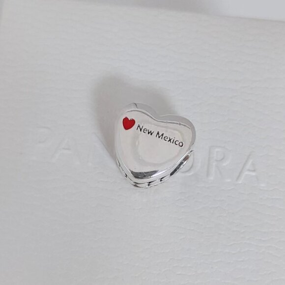 Pandora New Mexico Flag Exclusive Heart Charm Bead with box - Picture 7 of 8